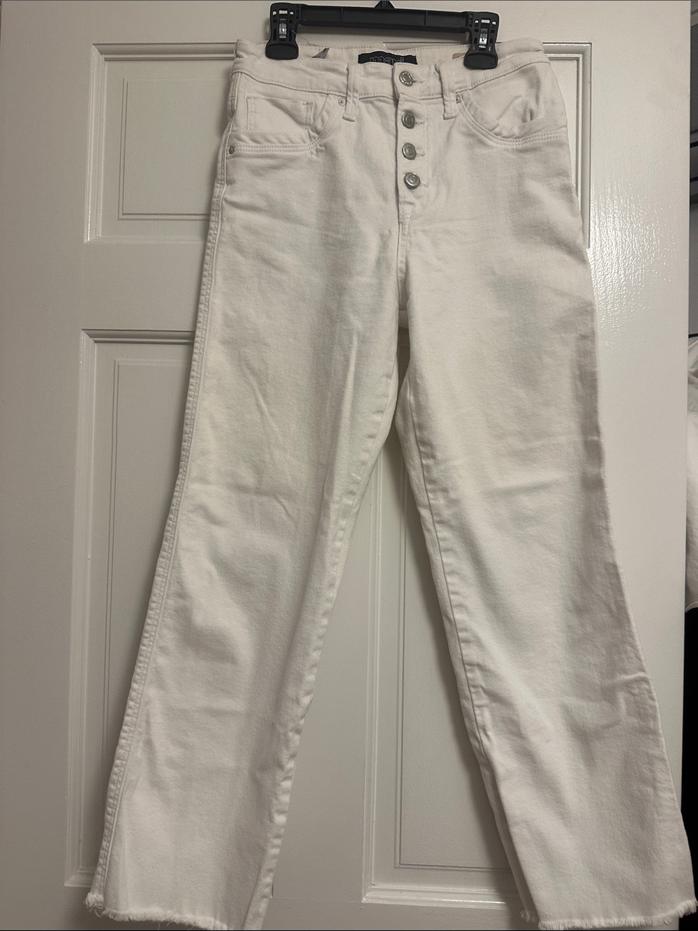 Mavi White High-Rise Button-Fly Women's Jeans wide leg size 26